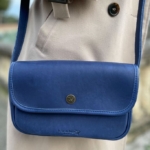 Sac en cuir bleu