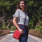 Pochette à bandoulière rouge femme