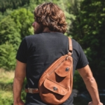 Pochette à bandoulière en cuir pour homme