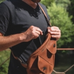 Pochette pour homme en cuir