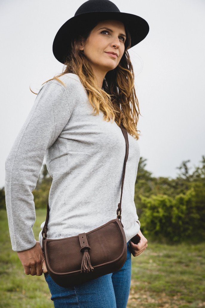 FANDARE Élégant Sac A Main Sacoche Femme Sacs Portés Epaule Cuir PU Etanche Pour Achats Fete Ecole Voyage Messenger Bags Brun Am