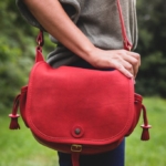 Sac femme en cuir rouge