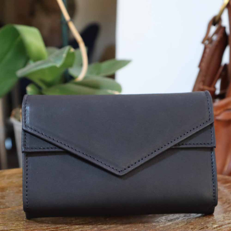 Unisexe Petit Véritable Cuir Pièce Plateau Pochette Portefeuille Porte- Monnaie