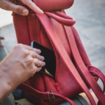 Le Sac du Berger Sac à dos rouge en cuir