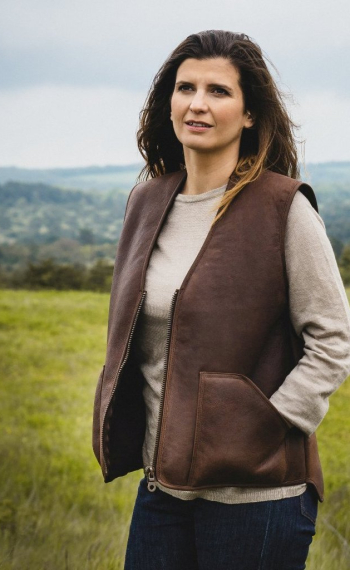 Gilet Peau lainée Femme