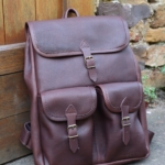 Sac à dos Larzac - Sac en cuir moka artisanal