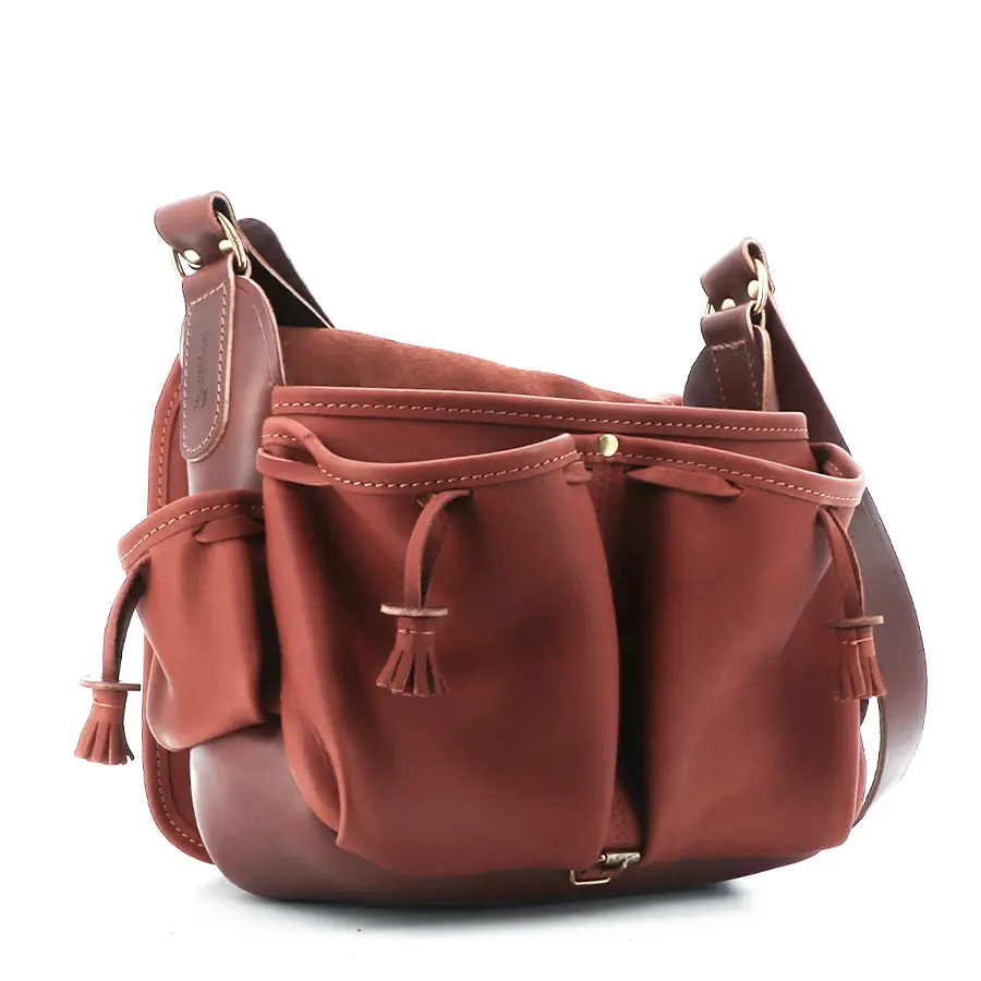 バッグ OUTIL / Shepherd's Bag(Le Sac du Berger) Sac du Berger n°4 large leather bag for men, made in France