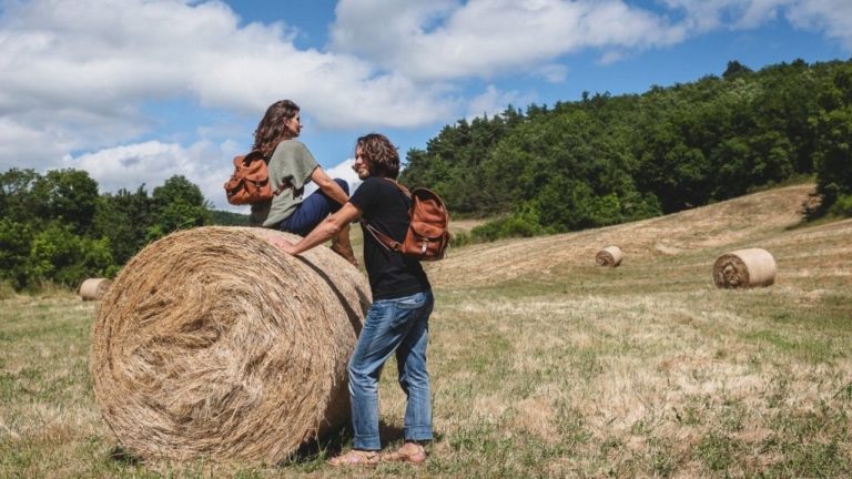 Sac à dos en cuir artisanal