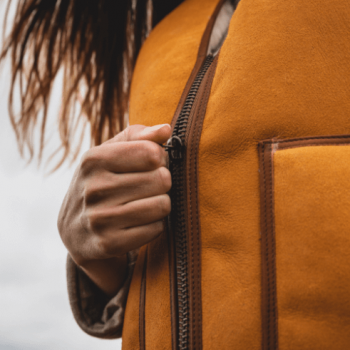 blouson en cuir artisanal